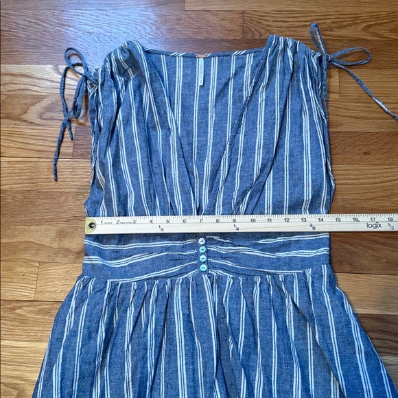 Free People Roll the dice Blue and White Striped Mini Dress - Picture 7 of 12